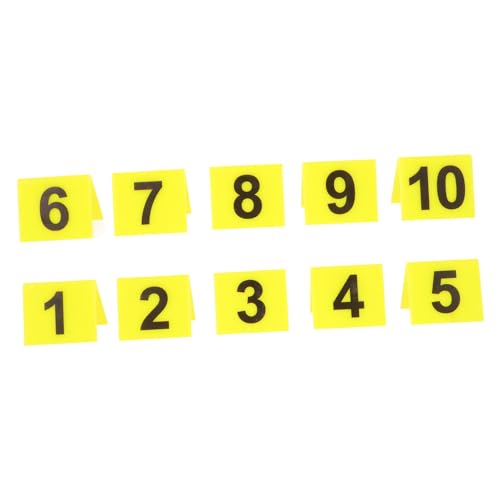 POPETPOP 10 Stück Teiliges Beweismarker Gelbe Markierungszelt Karten Doppelseitig für Halloween Party Detektivspiele Tischdeko Spiele Hochzeit Banquet Dekoration von POPETPOP