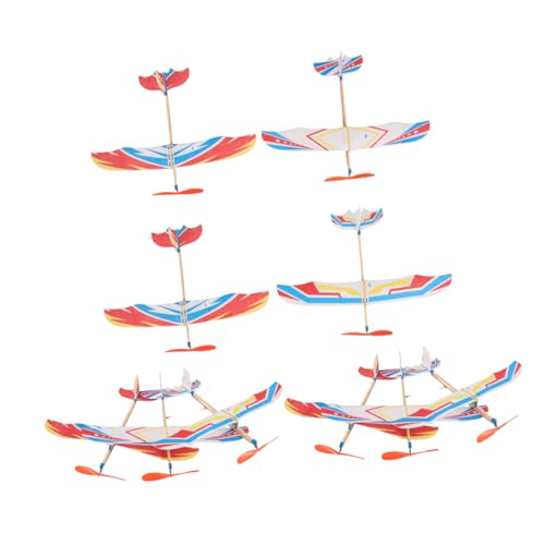 POPETPOP 10 Stück Teiliges Gummiband Flugzeug DIY Segelflugzeug Outdoor Modell für Jungen und Mädchen Leicht Tragbar Fördert Kreativität und Praktische Fähigkeiten POPETPOP 10 Stück Teiliges Gummiband Flugzeug DIY Segelflugzeug Outdoor Modell für Jungen und Mädchen Leicht Tragbar Fördert Kreativität und Praktische Fähigkeiten von POPETPOP