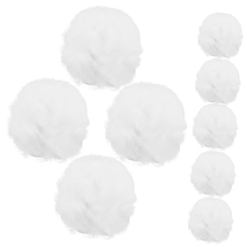 POPETPOP 10 Stück Teiliges Hasenschwanz Accessoires mit Metallnadel Flauschige Kaninchen Pompons für Kostüme Kleidung Schuhe und Hüte Verstellbar Süßes Design für Karneval und Party von POPETPOP