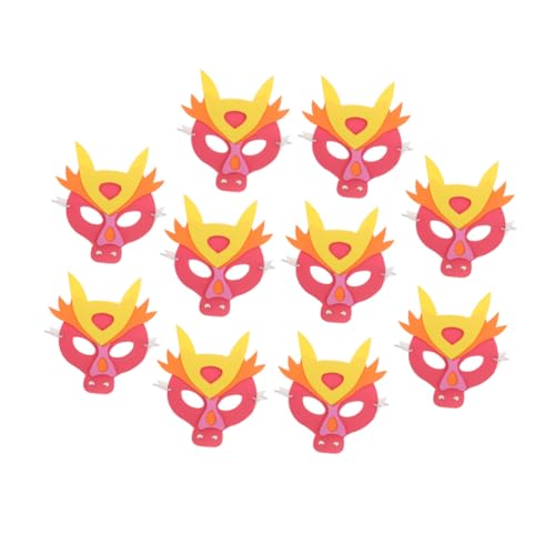 POPETPOP 10 Stück Teiliges Kinderdrachen Masken Bunte Cosplay Masken für Karneval Bühnenauftritte Rollenspiele und Maskerade Requisiten für Jungen und Mädchen POPETPOP 10 Stück Teiliges Kinderdrachen Masken Bunte Cosplay Masken für Karneval Bühnenauftritte Rollenspiele und Maskerade Requisiten für Jungen und Mädchen von POPETPOP