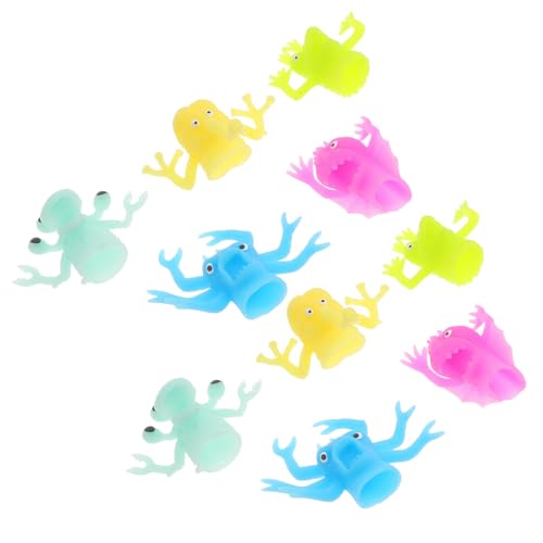 POPETPOP 10 Stück Teiliges Leuchtende Fingerpuppen aus TPR mit Kreativen Fantasie Tiermotiven Robustes Fingerspielzeug für Kindergeburtstage Familienfeiern und Fantasievolles Rollenspiel POPETPOP 10 Stück Teiliges Leuchtende Fingerpuppen aus TPR mit Kreativen Fantasie Tiermotiven Robustes Fingerspielzeug für Kindergeburtstage Familienfeiern und Fantasievolles Rollenspiel von POPETPOP