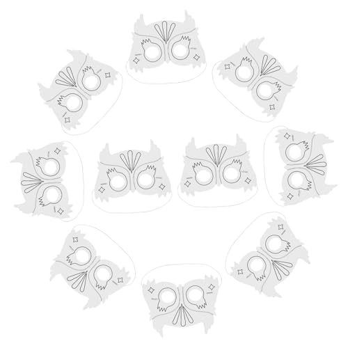 POPETPOP 10 Stück Teiliges Weiße DIY Papiermasken in Eulenform Blanko und Bemalbar Kinderfreundlich Sichere Materialien für Karneval Halloween Kostümpartys Kreative Bastelaktivitäten POPETPOP 10 Stück Teiliges Weiße DIY Papiermasken in Eulenform Blanko und Bemalbar Kinderfreundlich Sichere Materialien für Karneval Halloween Kostümpartys Kreative Bastelaktivitäten von POPETPOP