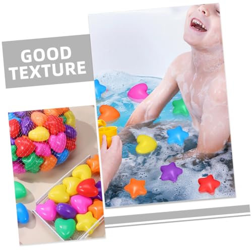 POPETPOP 100 Stück Teiliges Kunststoffbälle Stern und Herzform Bunte Ozeanbälle für Indoor Spielbereiche Laufstall Partygeschenke und Poolzelte Dekoratives von POPETPOP