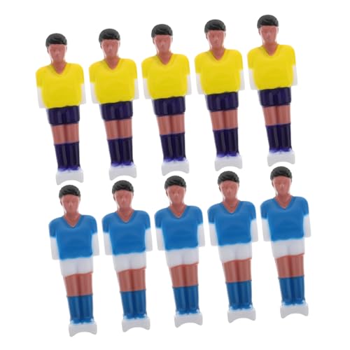 POPETPOP 10Er-Set Mini -Fußballspieler Kickerfiguren Tischfußballspieler Fußballfiguren Mini Tischfußball Ersatzteile für Tischfußball Mini Tischkicker Kicker-Athleten-Puppen Harz von POPETPOP