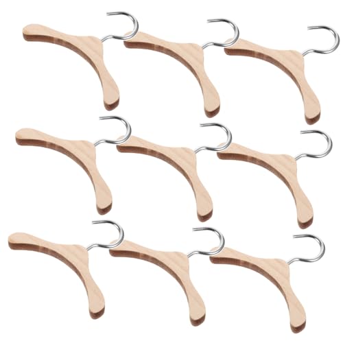 POPETPOP 10Stücke Holz Kleiderbügel für Puppen Langlebiges Puppen Zubehör für Organisation von Puppenkleidung für Miniatur Zubehör POPETPOP 10Stücke Holz Kleiderbügel für Puppen Langlebiges Puppen Zubehör für Organisation von Puppenkleidung für Miniatur Zubehör von POPETPOP