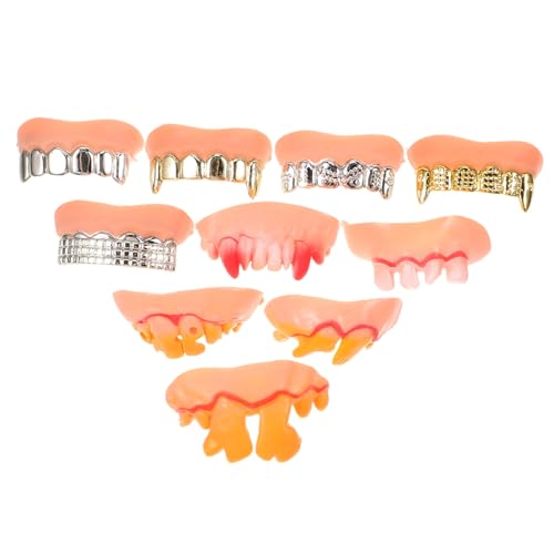 POPETPOP 10Stücke Lustige Zähne für Halloween Party Cosplay Kostümparty Lebensechte Prothesen Hautfarbe für Einzigartige und Requisiten POPETPOP 10Stücke Lustige Zähne für Halloween Party Cosplay Kostümparty Lebensechte Prothesen Hautfarbe für Einzigartige und Requisiten von POPETPOP