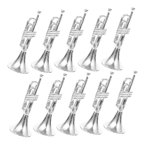 POPETPOP 10Stücke Trompete Modell Teiliges Dekorative Musikinstrumente für Häuser Vintage Design mit Glatter Oberfläche für Kreative Dekorationen POPETPOP 10Stücke Trompete Modell Teiliges Dekorative Musikinstrumente für Häuser Vintage Design mit Glatter Oberfläche für Kreative Dekorationen von POPETPOP