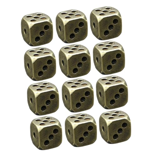 POPETPOP 12 Stück Antike Messingwürfel: Metallwürfel Mit Glatten Kanten Für Barspiele, Poker Und Tischspiele, Als Heimdekoration Und Als POPETPOP 12 Stück Antike Messingwürfel: Metallwürfel Mit Glatten Kanten Für Barspiele, Poker Und Tischspiele, Als Heimdekoration Und Als von POPETPOP