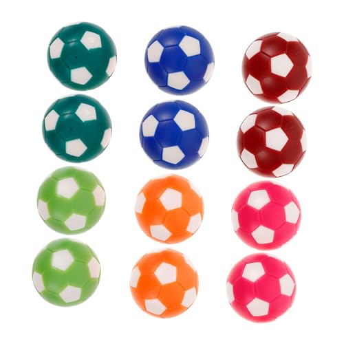 POPETPOP 12 Stück Mini Fußballmaschine Tischball Schreibtisch Fußballspielbälle Tischfußballbälle Ersatz Tischfußballtisch Zubehör Fußballtisch Tischfußballbälle Umweltfreundlicher von POPETPOP