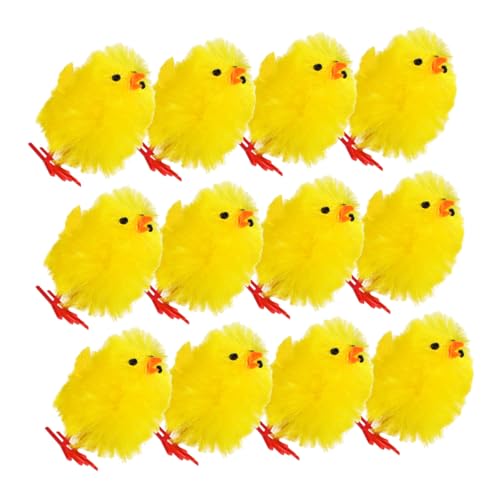 POPETPOP 12 Stück Osterdeko-Küken Osterschmuck lustiges Küken Ostern Partyspielzeug für Küken Ostereierfüller Chemiefaser und Kunststoff Yellow POPETPOP 12 Stück Osterdeko-Küken Osterschmuck lustiges Küken Ostern Partyspielzeug für Küken Ostereierfüller Chemiefaser und Kunststoff Yellow von POPETPOP