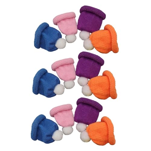 POPETPOP 12 Stück Teiliges Mini Weihnachtsmützen in Bunten Farben Handgestrickte Mini Hüte für DIY Bastelprojekte Puppen und Weinflaschen Deko Miniatur Kunsthandwerk Zubehör für POPETPOP 12 Stück Teiliges Mini Weihnachtsmützen in Bunten Farben Handgestrickte Mini Hüte für DIY Bastelprojekte Puppen und Weinflaschen Deko Miniatur Kunsthandwerk Zubehör für von POPETPOP