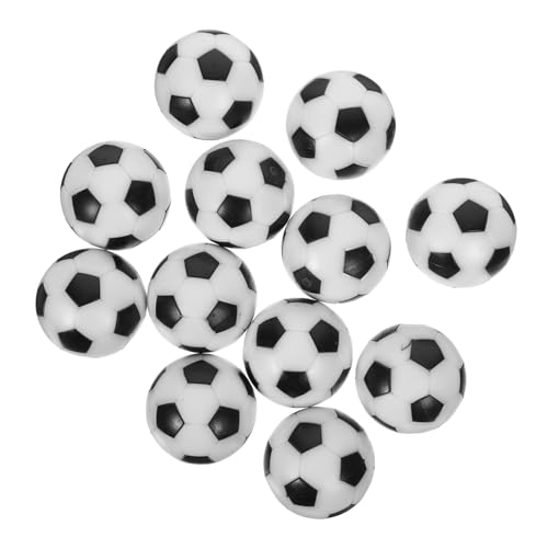 POPETPOP 12 Stück Tischfußball Spiel Mini Ersatz Tischplatte Tischbälle Fußbälle Jugend Größe tischfussballtisch Table Soccer Foosball Table Kleiner Fußball Black von POPETPOP