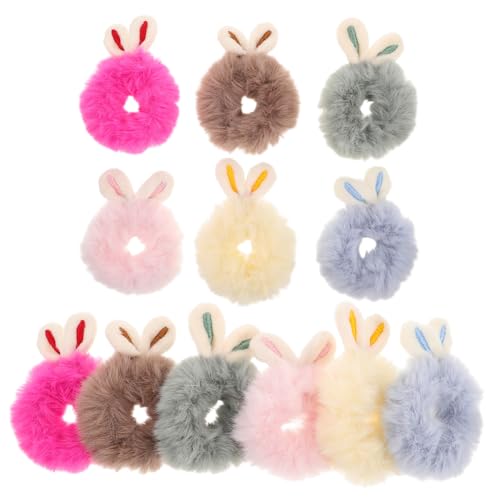 POPETPOP 12Stücke Flauschige Haargummis mit Hasenohr Design Haar Accessoires für Elastische Pferdeschwanzhalter aus Weichem Plüsch für Kleine und Kleinkinder POPETPOP 12Stücke Flauschige Haargummis mit Hasenohr Design Haar Accessoires für Elastische Pferdeschwanzhalter aus Weichem Plüsch für Kleine und Kleinkinder von POPETPOP