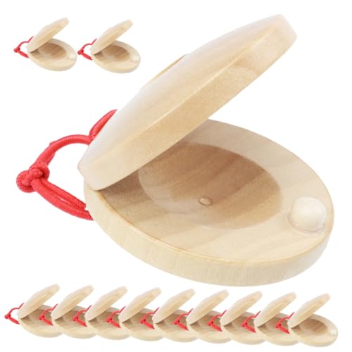 POPETPOP 12Stücke Holz Kastagnetten für Musikinstrumente Kleine Rhythmus Kastagnetten für Musikalische Früherziehung Langlebig und Sicher der Anwendung POPETPOP 12Stücke Holz Kastagnetten für Musikinstrumente Kleine Rhythmus Kastagnetten für Musikalische Früherziehung Langlebig und Sicher der Anwendung von POPETPOP