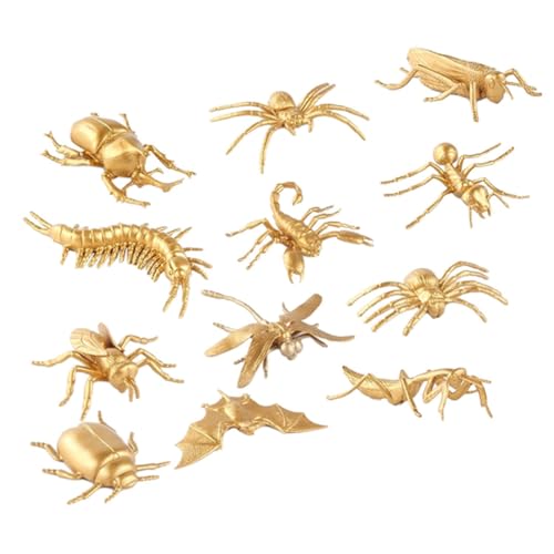 POPETPOP 12Stücke Insektenfiguren Lernspielzeug und Dekoration Realistische Mikrolandschaftsdeko für Erwachsene für Partys Halloween und Insektenbeobachtungen von POPETPOP