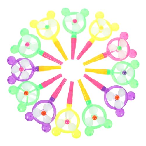 POPETPOP 12Stücke Windmill Whistles Portable Pinwheel Party Favors for Fun Outdoor Activity Toys for Birthdays and Celebrations von POPETPOP