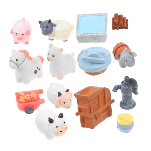 POPETPOP 14 Stück Mini-tierfiguren Aus Kunstharz, Winzige Bauernhoftiere, Miniatur Für Feengarten, DIY, Mikrolandschaft, Aquarium, Ornamente, Puppenhaus, Bastelzubehör POPETPOP 14 Stück Mini-tierfiguren Aus Kunstharz, Winzige Bauernhoftiere, Miniatur Für Feengarten, DIY, Mikrolandschaft, Aquarium, Ornamente, Puppenhaus, Bastelzubehör von POPETPOP