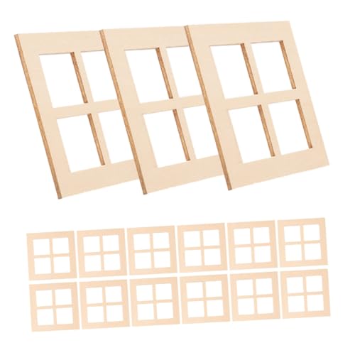 POPETPOP 15 Stück Mini Möbel Modell Puppenhaus Fenster Miniatur Mini Möbeldekor Mini Möbel Ornamente DIY Fensterrahmen Spielhaus Fenster Mini Zubehör Beige Holz POPETPOP 15 Stück Mini Möbel Modell Puppenhaus Fenster Miniatur Mini Möbeldekor Mini Möbel Ornamente DIY Fensterrahmen Spielhaus Fenster Mini Zubehör Beige Holz von POPETPOP