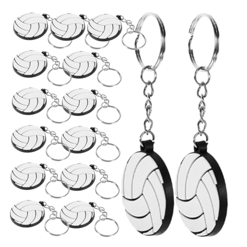 POPETPOP 15 Stück Teiliges Volleyball Schlüsselanhänger Kreative Sport Ball Anhänger Leichte Taschen und Schlüssel Deko Party für Freunde Familie Kollegen von POPETPOP