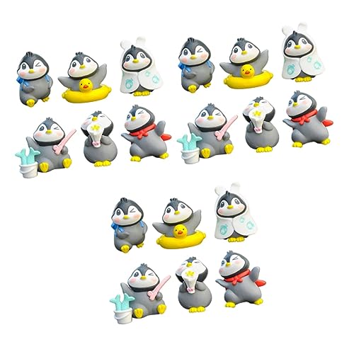 POPETPOP 18 Stk Pinguin-Ornamente Kinderspielzeug spielzeug für kinder Cupcake-Topper Minibehälter Spielzeug für Kleinkinder deko Miniatur-Ornamente kleine Pinguinstatue Ozean schmücken PVC von POPETPOP