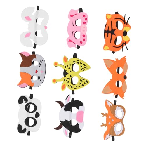 POPETPOP 18Stücke Tiermasken für Cosplay Halloween Filz Gesichtsmasken Kostümmasken für Partys und Kreative Anlässe mit Verschiedenen Tieren POPETPOP 18Stücke Tiermasken für Cosplay Halloween Filz Gesichtsmasken Kostümmasken für Partys und Kreative Anlässe mit Verschiedenen Tieren von POPETPOP