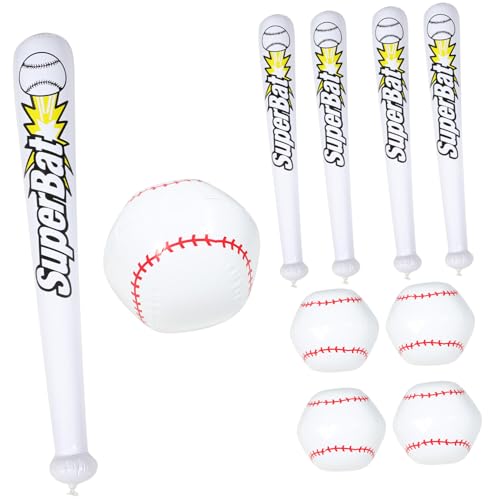 POPETPOP 1Satz Aufblasbare Baseballschläger Teiliges für Dekoration für Baseballpartys Geburtstagsfeiern und Sportevents und Bats Sicher von POPETPOP