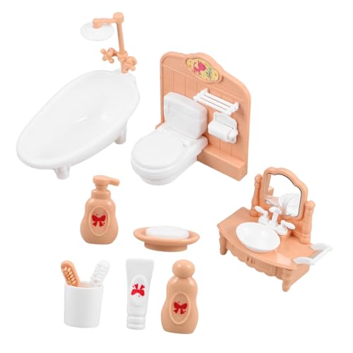 POPETPOP 1Satz Badezimmermöbel Set für Puppenhaus Realistisches Duschzubehör Badewanne Toilette und Spiegel von Kreativität und Interaktion POPETPOP 1Satz Badezimmermöbel Set für Puppenhaus Realistisches Duschzubehör Badewanne Toilette und Spiegel von Kreativität und Interaktion von POPETPOP