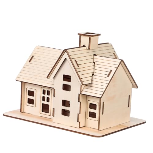 POPETPOP 1Satz DIY Holzmodell Puzzle für Kreatives Montagehaus aus Holz für Geburtstagsfeiern und Dekorationen Leicht und Langlebig von POPETPOP