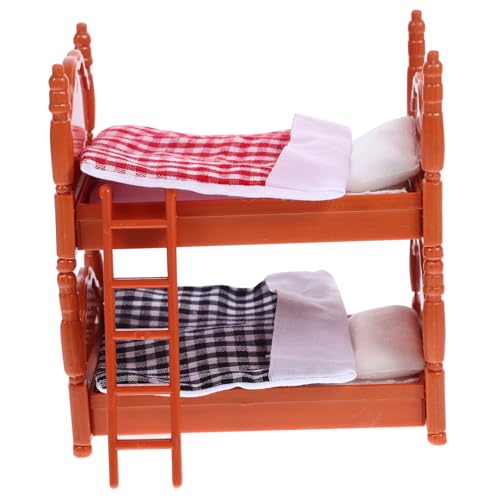 POPETPOP 1Satz Etagenbett für Puppenhaus Teilig mit Bettdecken Bettlaken und Kissen Dekoratives Möbelmodell für Mini Häuser Puppenhaus Zubehör für Kreative Spielwelten POPETPOP 1Satz Etagenbett für Puppenhaus Teilig mit Bettdecken Bettlaken und Kissen Dekoratives Möbelmodell für Mini Häuser Puppenhaus Zubehör für Kreative Spielwelten von POPETPOP