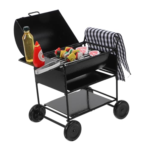 POPETPOP 1Satz Grill für Puppenhaus Realistisches BBQ Grill Zubehör für Kreatives Puppenhäusern und Miniaturgärten Kompakt Leicht und Sicher der Anwendung von POPETPOP