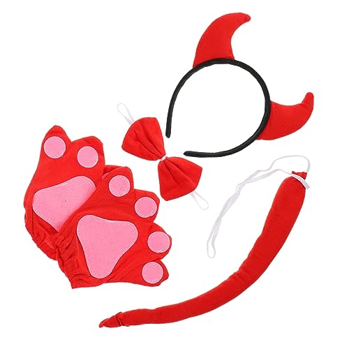 POPETPOP 1Satz Halloween Cosplay Rinderzubehör Teiliges Set mit Rindshorn Stirnband Handschuhen und Schwanzhandschuhen und Erwachsene für Kostümpartys POPETPOP 1Satz Halloween Cosplay Rinderzubehör Teiliges Set mit Rindshorn Stirnband Handschuhen und Schwanzhandschuhen und Erwachsene für Kostümpartys von POPETPOP