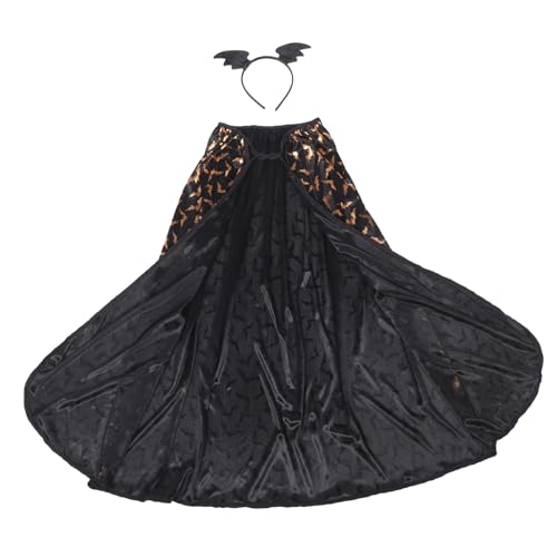 POPETPOP 1Satz Halloween Stirnband Umhang für Bat Cape Cosplay Kostüm für Dekoratives Halloween Accessoire für Partys Veranstaltungen von POPETPOP