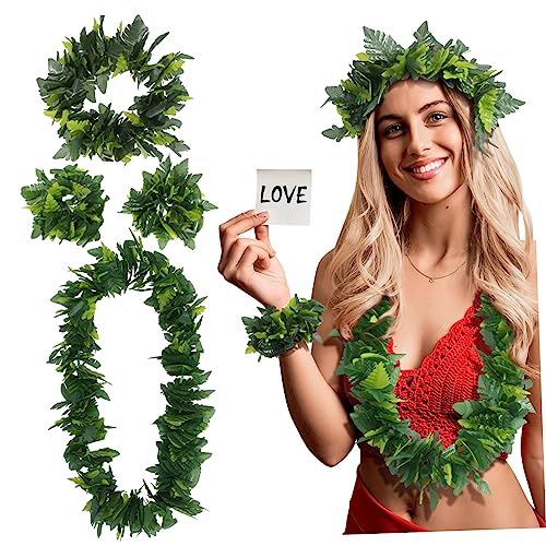 POPETPOP 1Satz Hawaiianisches Girlanden mit Grünem Haarband Halskette Armband Künstliche für Sommer Luau Feiern Kostümpartys Besondere Anlässe Handgefertigte Dekoration POPETPOP 1Satz Hawaiianisches Girlanden mit Grünem Haarband Halskette Armband Künstliche für Sommer Luau Feiern Kostümpartys Besondere Anlässe Handgefertigte Dekoration von POPETPOP