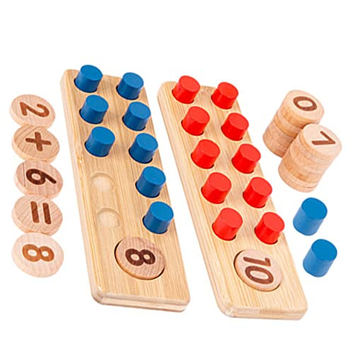 POPETPOP 1Satz Holzspielzeug Mathematischen Fähigkeiten Kognitive Lernhilfe für Frühe Bildung Montessori Zählspielzeug für Jahre Sicher und Schadstofffrei von POPETPOP