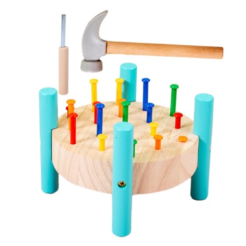 POPETPOP 1Satz Interaktives Nagel Hämmern für Pädagogisches Holzspielzeug mit Hämmerndem Plattformhammerspielzeug Fördert Motorik und Farberkennung für Jungen und Ab POPETPOP 1Satz Interaktives Nagel Hämmern für Pädagogisches Holzspielzeug mit Hämmerndem Plattformhammerspielzeug Fördert Motorik und Farberkennung für Jungen und Ab von POPETPOP