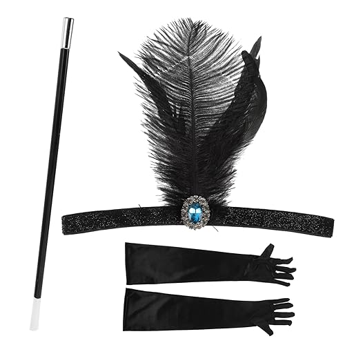 POPETPOP 1Satz Jahre Cosplay Stirnband Elegantes Kostümzubehör für Frauen Halloween Mottopartys Teepartys Vintage Flapper Accessoires von POPETPOP