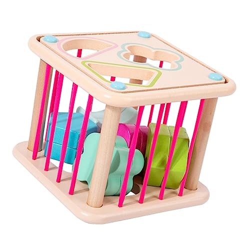 POPETPOP 1Satz Kreatives Holzform Sortierer für Pädagogisches Kinderspielzeug Motorik und Farbkenntnis Langlebig und Sicher für Kleinkinder von POPETPOP