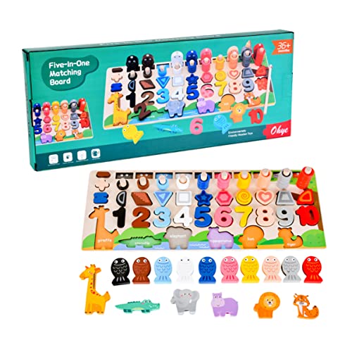 POPETPOP 1Satz Kreatives Holzspielzeug Puzzle für Fördert Farben und Formen Erkennung Feinmotorik und Problemlösungsfähigkeiten Pädagogisches für Kleinkinder Ab von POPETPOP