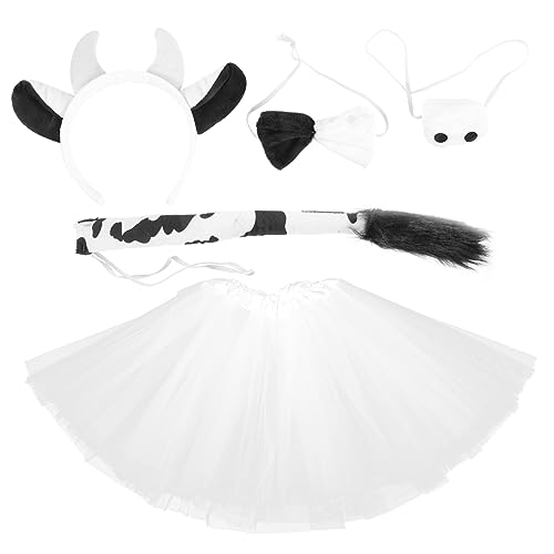 POPETPOP 1Satz Kuh Kostüm Set Haarreif mit Fliege Rock für Halloween Cosplay Sicheres Komfortables Material für Partys Maskeraden POPETPOP 1Satz Kuh Kostüm Set Haarreif mit Fliege Rock für Halloween Cosplay Sicheres Komfortables Material für Partys Maskeraden von POPETPOP