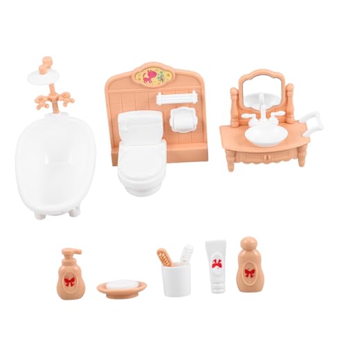 POPETPOP 1Satz Miniaturmöbel Set für Puppenhaus Teiliges Badezimmer Zubehör Realistische Dekoration für Lebensszene Fotografie Authentisches Design Vielseitig Einsetzbar von POPETPOP
