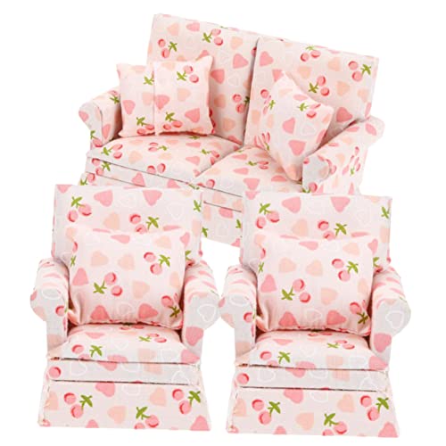 POPETPOP 1Satz Möbel für Puppenhaus Teiliges mit Mini Doppelsofa und Einzelsofa Kissen Realistische Dekoration für Wohnzimmer und Schlafzimmer POPETPOP 1Satz Möbel für Puppenhaus Teiliges mit Mini Doppelsofa und Einzelsofa Kissen Realistische Dekoration für Wohnzimmer und Schlafzimmer von POPETPOP