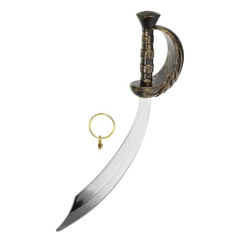 POPETPOP Piratenkostüm Zubehör 2 Stück Cosplay und Ohrringe Halloween Party Requisiten für Kinder Sicheres Langlebiges Design für Rollenspiele und Mottopartys von POPETPOP