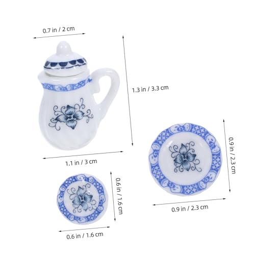 POPETPOP 1Satz Puppenhaus Teeservice Teilig und Tassen mit Blauen Blumen Puppenhaus Dekoration für Häuser und POPETPOP 1Satz Puppenhaus Teeservice Teilig und Tassen mit Blauen Blumen Puppenhaus Dekoration für Häuser und von POPETPOP