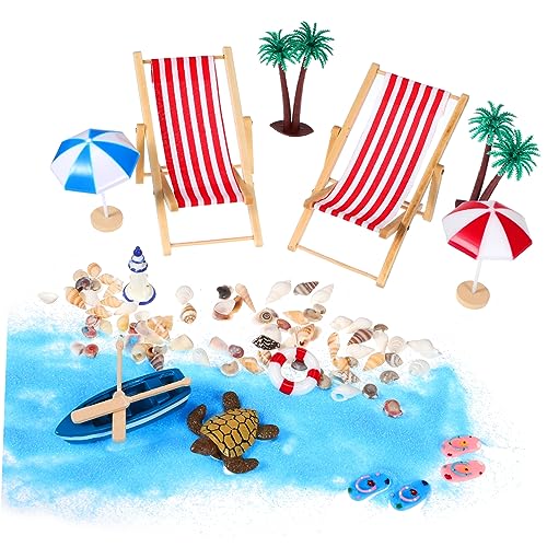 POPETPOP 1Satz Strand Dekorationen mit Liegestühlen Sonnenschirmen und Muscheln für Kreative Szenen für Puppenhäuser oder Schreibtischgestaltung Realistische POPETPOP 1Satz Strand Dekorationen mit Liegestühlen Sonnenschirmen und Muscheln für Kreative Szenen für Puppenhäuser oder Schreibtischgestaltung Realistische von POPETPOP