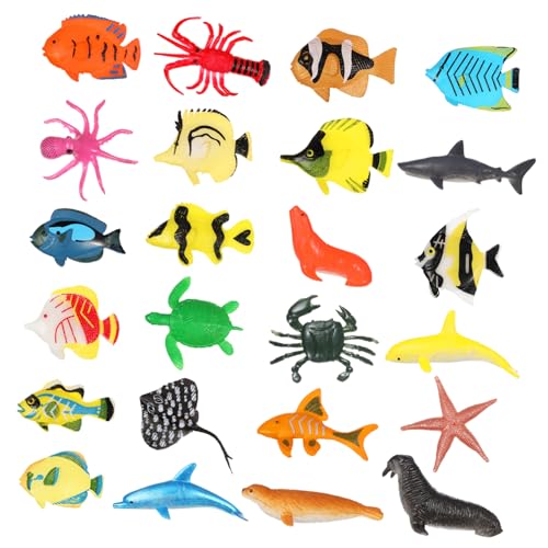 POPETPOP 1Satz Teiliges Tropische Fischfiguren und Meereskreaturen für Aquarien Realistische Miniatur Dekorationen Langlebig und Sicher für Ihre Fische für Kleine Aquarien von POPETPOP