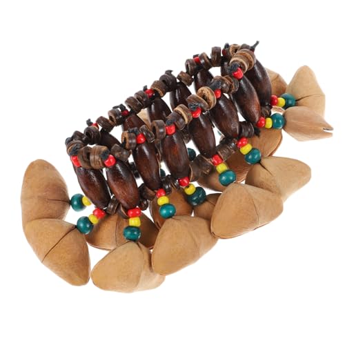 POPETPOP 1Stück Afrikanische Trommel mit Nussschalenarmband Kreatives Percussion Instrument Handglocke für Musikalische Begleitung Langlebig für Verschiedene Trommeln POPETPOP 1Stück Afrikanische Trommel mit Nussschalenarmband Kreatives Percussion Instrument Handglocke für Musikalische Begleitung Langlebig für Verschiedene Trommeln von POPETPOP