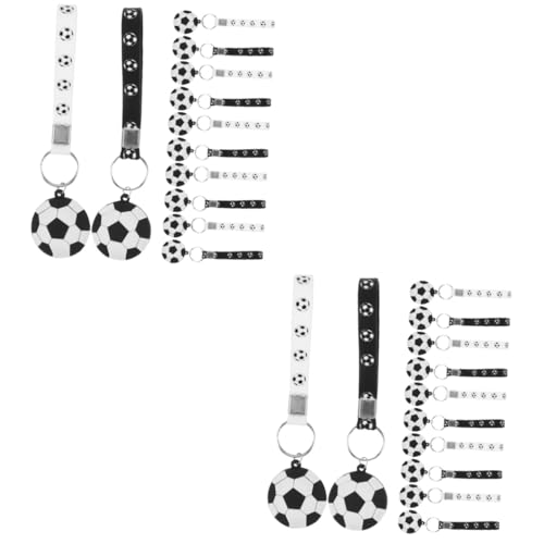 POPETPOP 2 Sätze Fußball Schlüsselanhänger Party Schlüsselanhänger Für Sportbälle Kleine Schlüsselanhänger Aufhängen Hängender Fußball-schlüsselanhänger Metall 12 Stück * 2 von POPETPOP