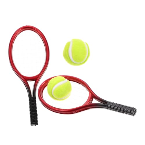 POPETPOP 2 Sätze Miniatur Tennisracket Set Teilig mit Ball für Puppenhaus Deko Realistische Sportspielzeug Accessoires Kreative Spiel und Tortendeko für Sammler POPETPOP 2 Sätze Miniatur Tennisracket Set Teilig mit Ball für Puppenhaus Deko Realistische Sportspielzeug Accessoires Kreative Spiel und Tortendeko für Sammler von POPETPOP