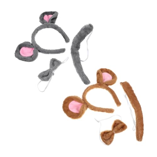 POPETPOP 2 Satz tierische Kopfbedeckung -Kostümzubehör Tier-Stirnband-Kostüm Mausohren-Stirnbänder Mäuseohren und - Tierstirnband Zubehör für Rattenkostüme -Kopfschmuck Stoff POPETPOP 2 Satz tierische Kopfbedeckung -Kostümzubehör Tier-Stirnband-Kostüm Mausohren-Stirnbänder Mäuseohren und - Tierstirnband Zubehör für Rattenkostüme -Kopfschmuck Stoff von POPETPOP