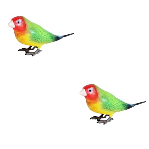 POPETPOP 2 Stck. Papagei Modell Papagei Handwerk Vogelmodell papagei schmuck lebendige Vogelfigur Vögel Modell Lehrhilfe Modell Einer Papageienfigur Plastik Colorful von POPETPOP